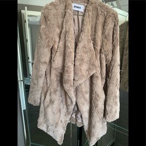 BB Dakota Pink Fuax Fur Cardi/jacket